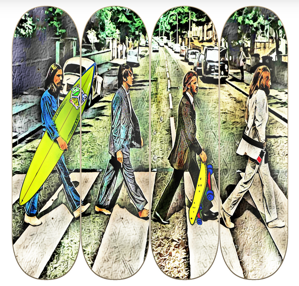 Skateboard Wall Art "The Beatles"